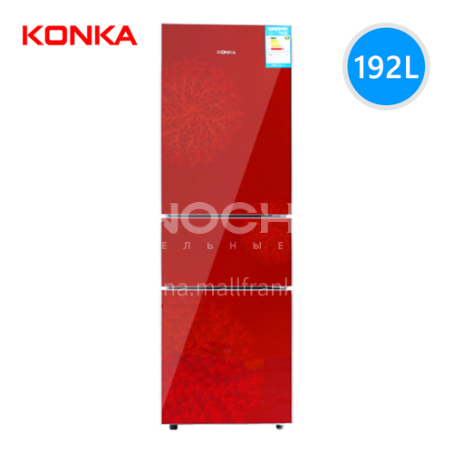 Konka  Energy-saving small refrigerator three-door refrigerator red version 192 liters DQ000161